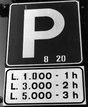 italienisches Verkehrszeichen